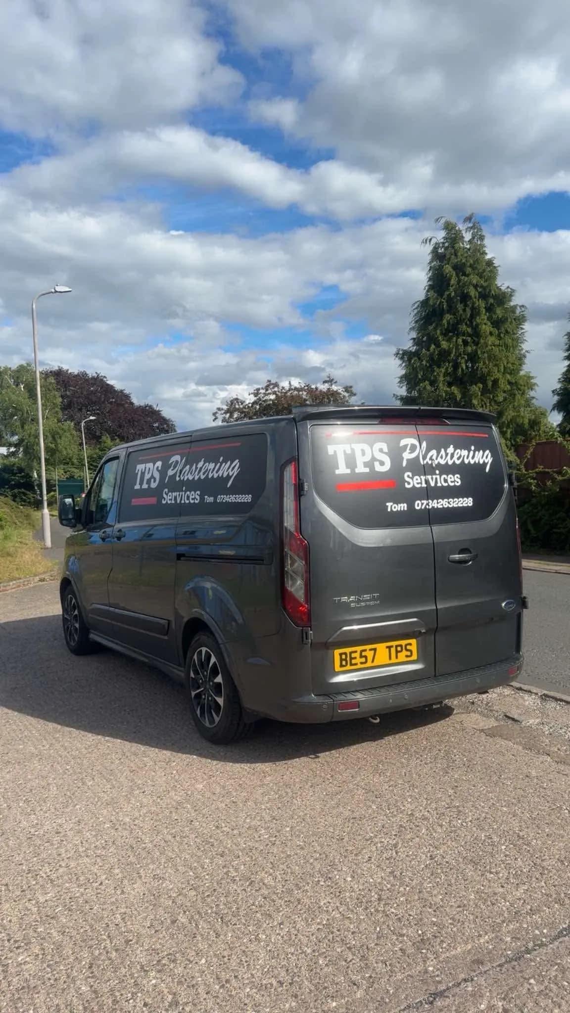 TPS Plastering Services van serving Redditch and Worcester