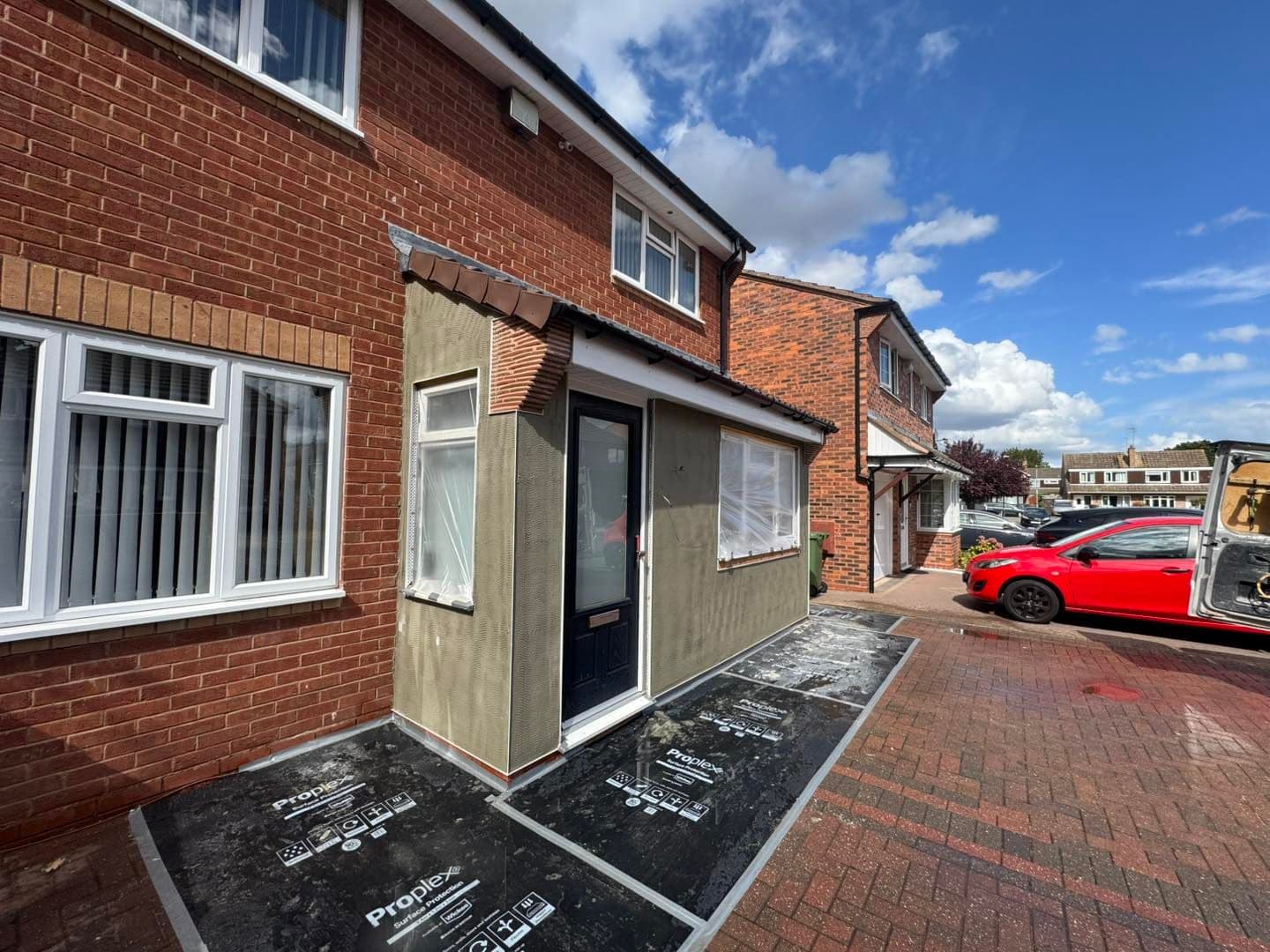 RENDERING services by TPS Plastering in the Redditch area